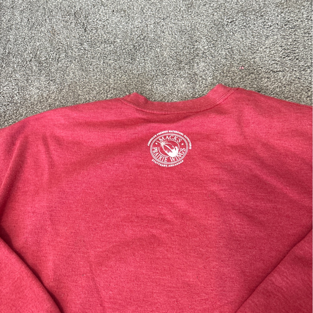 vintage Gildan sweatshirt mens XL red crewneck sweater 90s macks‎ prairie wings - Picture 6 of 11